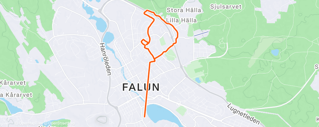 Map of the activity, Evening Hike