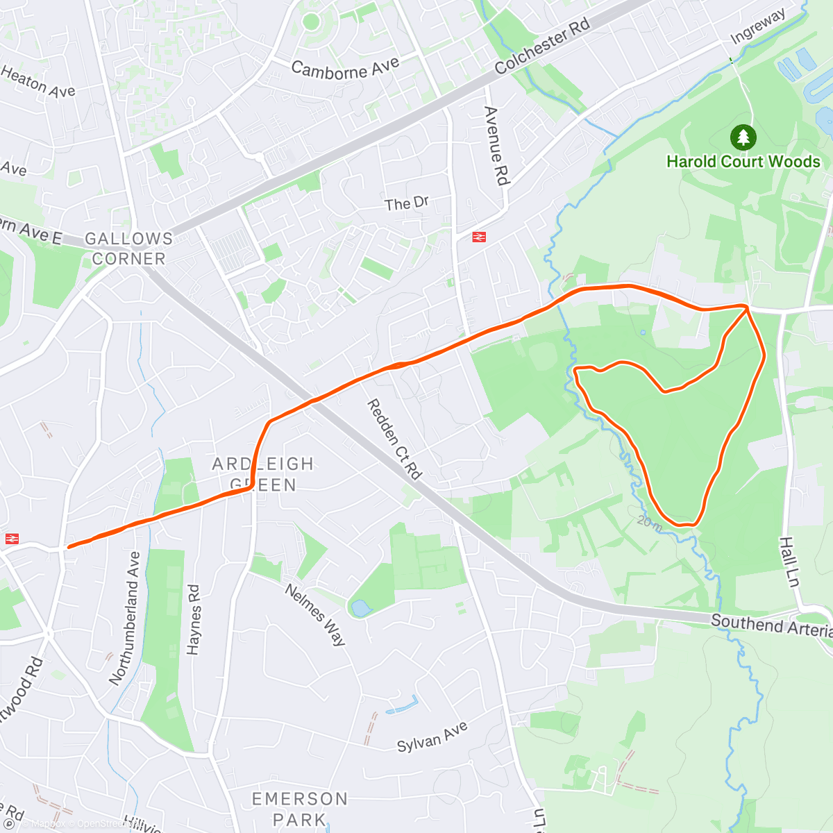 Map of the activity, 60 Mins