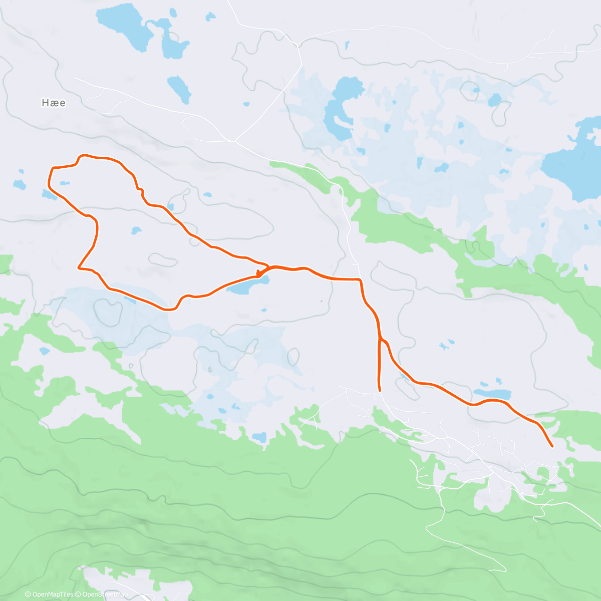 Map of the activity, Afternoon Hike