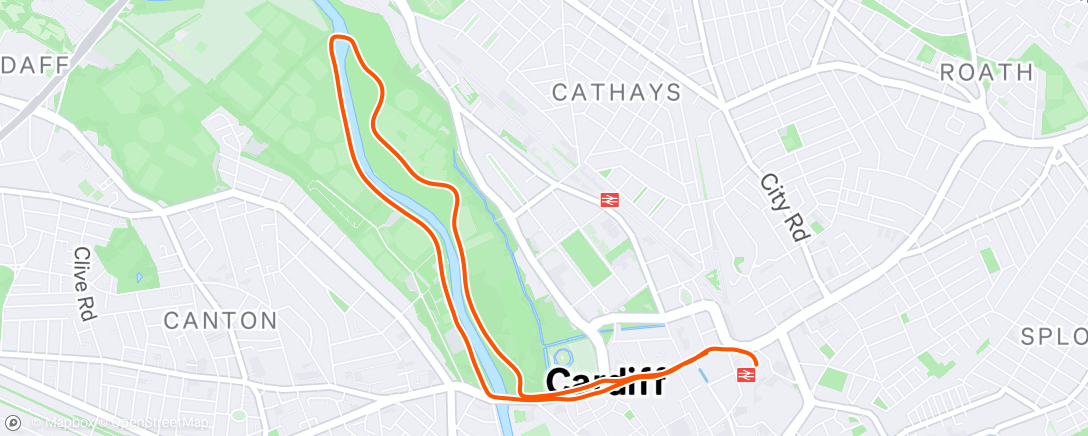 Map of the activity, Morning Run