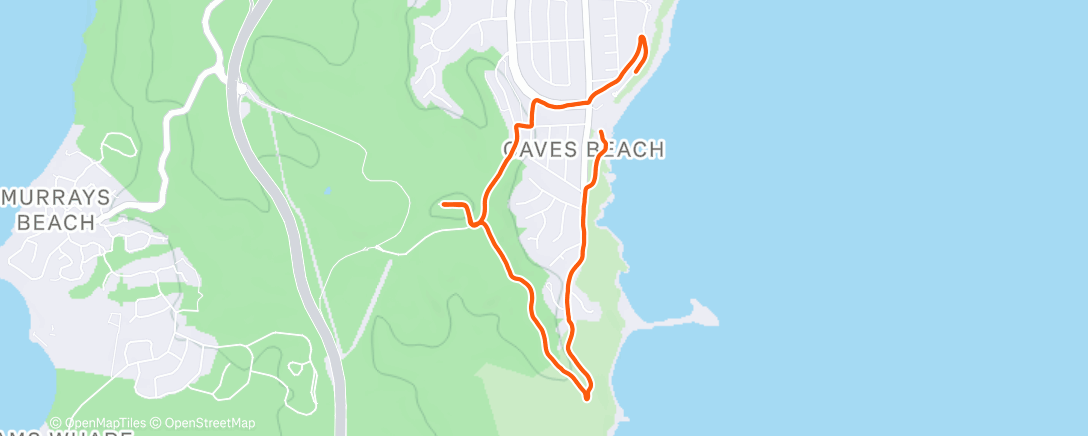Map of the activity, Afternoon Run