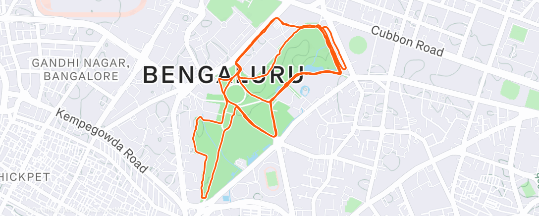 Map of the activity, Morning Run