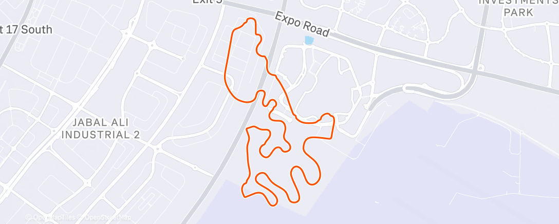 Map of the activity, MyWhoosh - Marina Valley