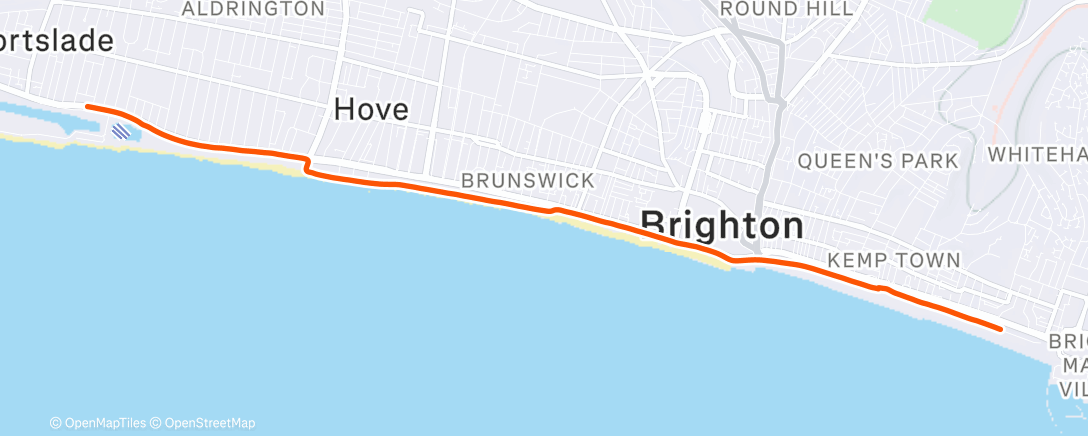 Map of the activity, Marathon group: WU