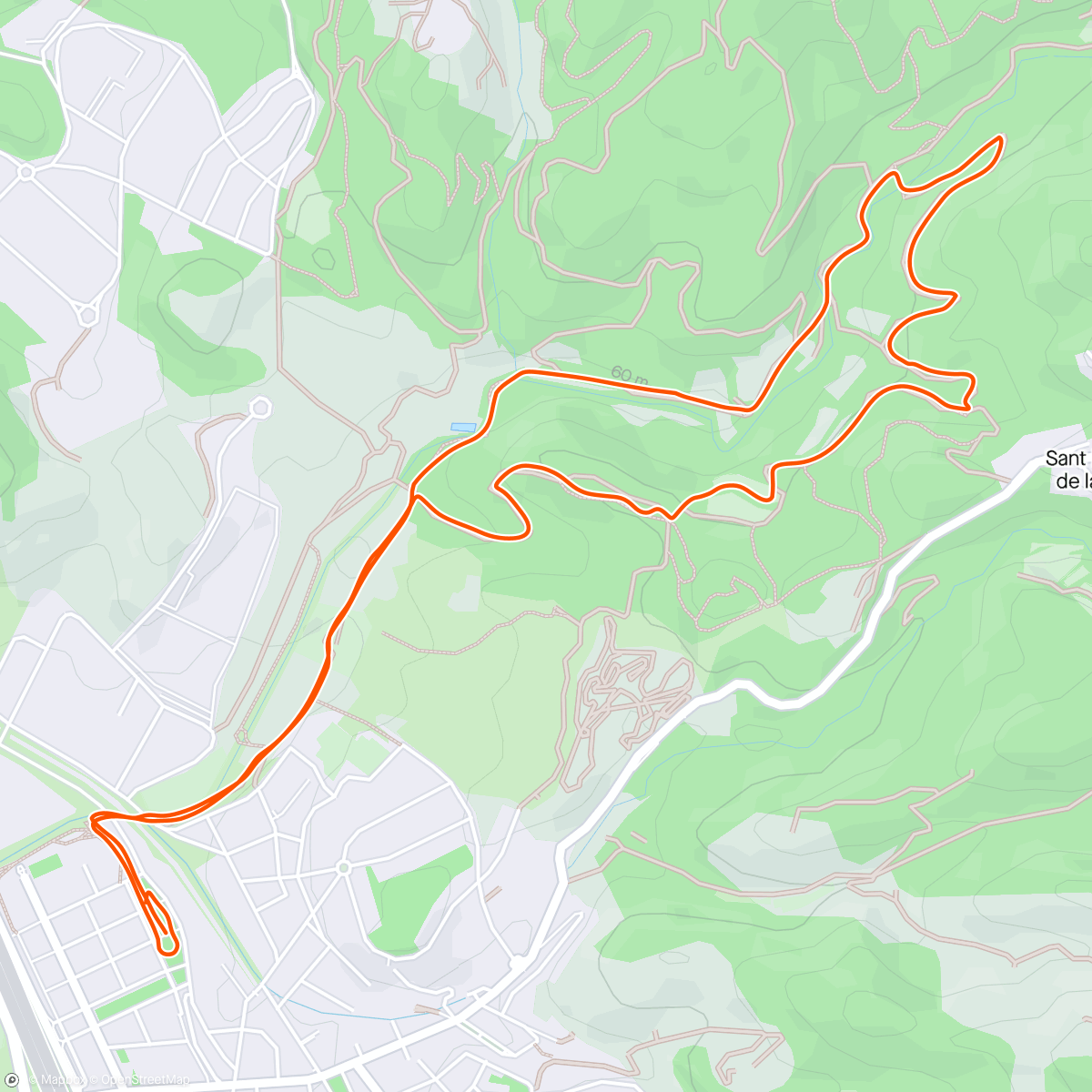 Map of the activity, Rodatge suau a Z1 Z2. Avui d'estrenu