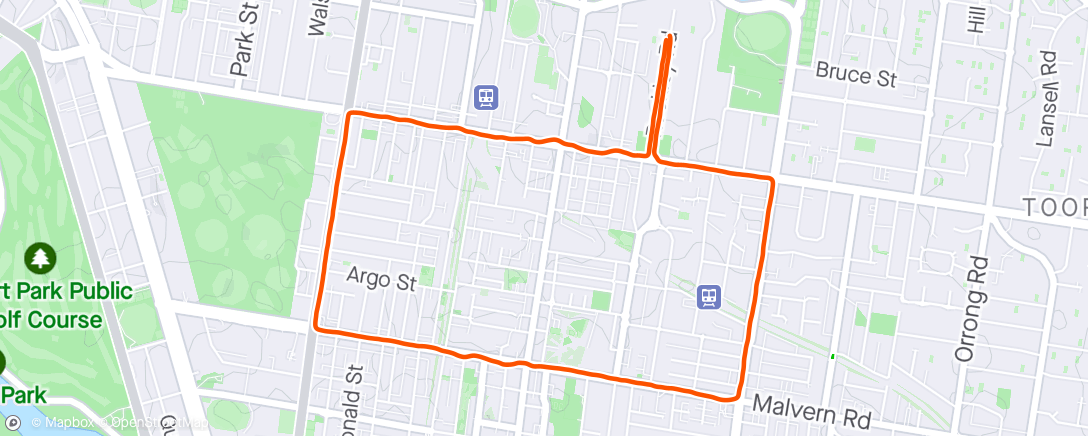 Map of the activity, Run 6 for Run Melbourne 6️⃣