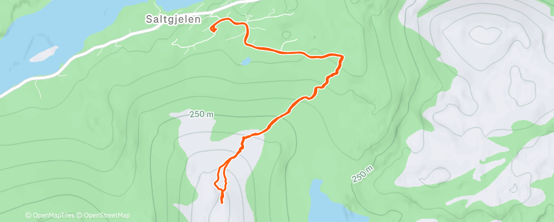 Map of the activity, Afternoon Walk