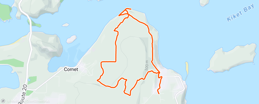 Map of the activity, Trail Run: Hoypus loop