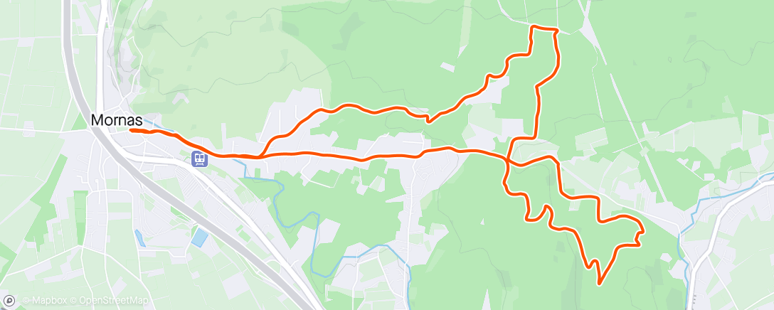 Mapa de la actividad, Trail en soirée