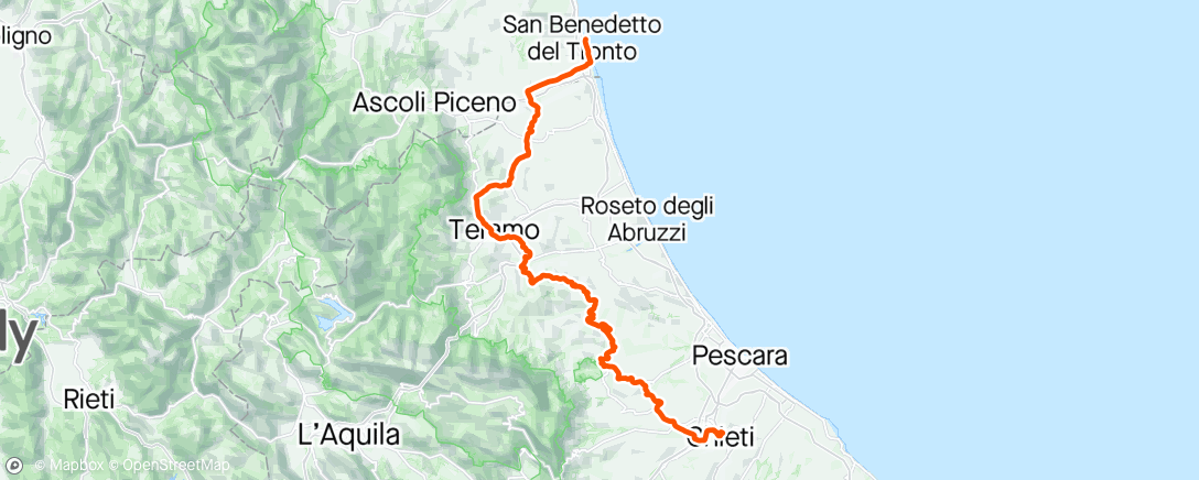 Map of the activity, Stage 6 hot and hard