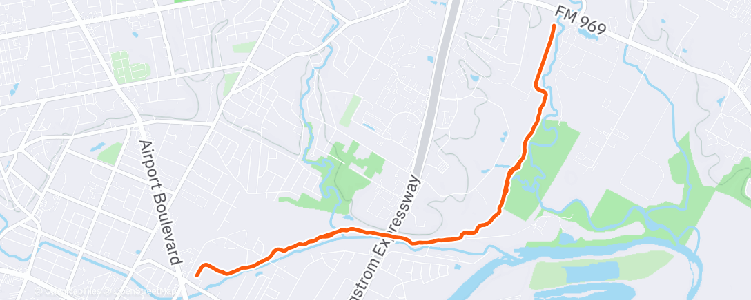 Map of the activity, Morning Run