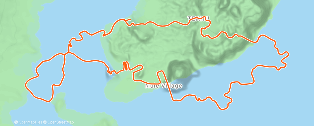 Map of the activity, Zwift - Group Ride: DIRT Mid-Week Frat Party (C) on Waisted 8 in Watopia