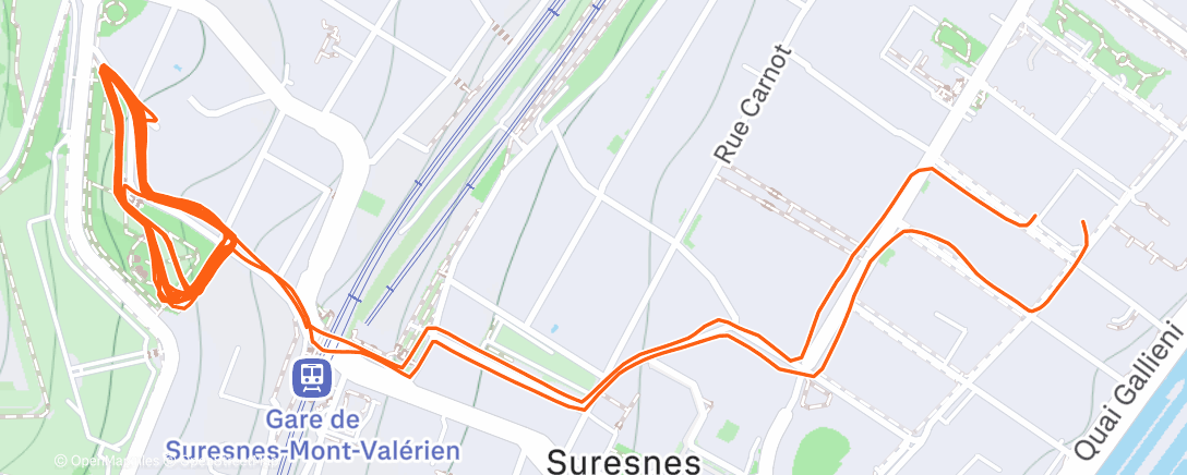 「Retour aux 123 marches avec les copains」活動的地圖