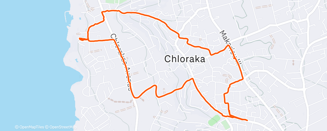 Map of the activity, Morning Walk