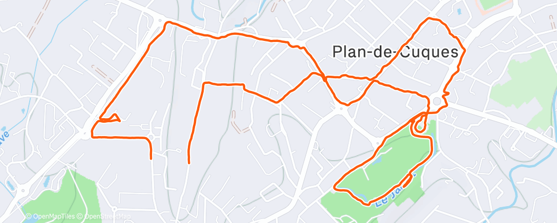 Map of the activity, Marche dans l'après-midi