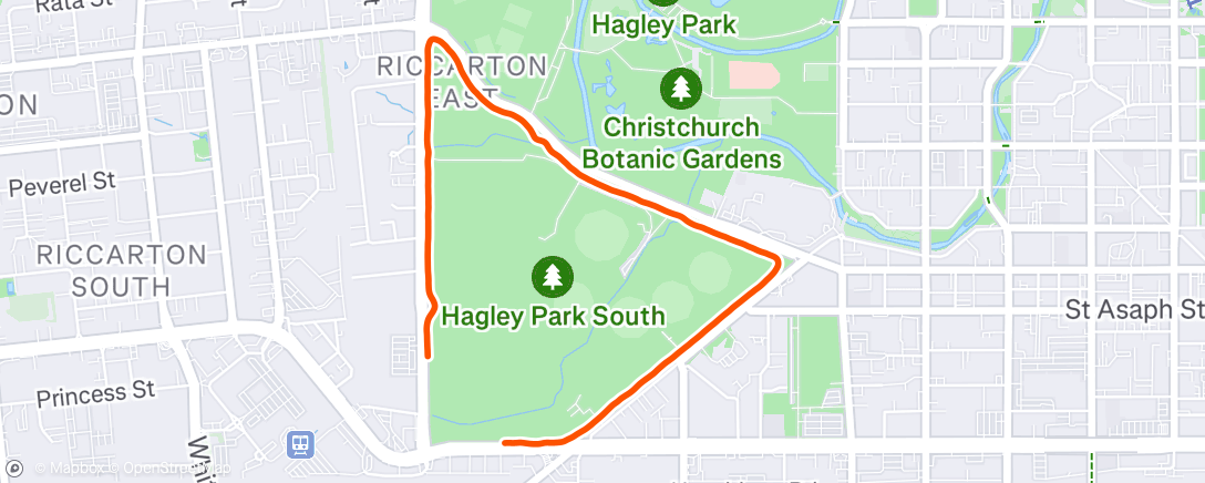 Map of the activity, Lunch Run