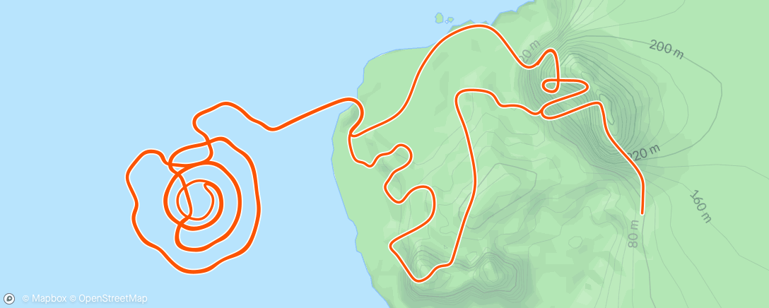 Map of the activity, Zwift - Downtown Eruption in Watopia
