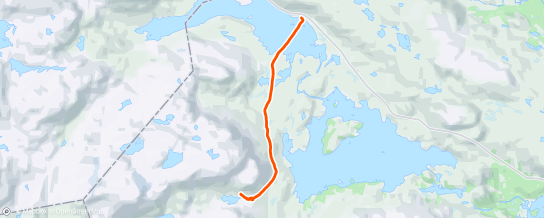 Mapa de la actividad, Haukeliseter -Liljedalen