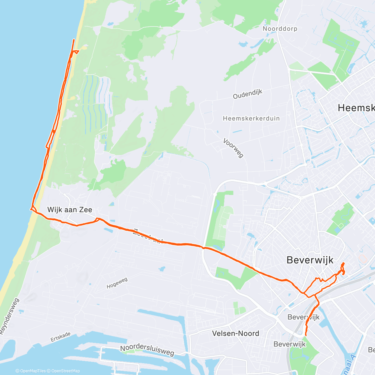 Карта физической активности (Вандроўка да мора)