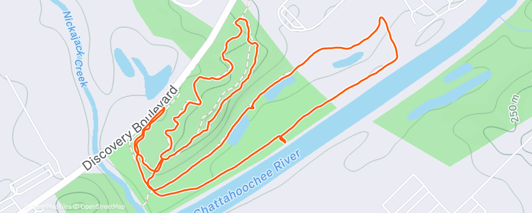 Map of the activity, Afternoon Hike