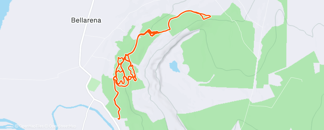 Map of the activity, Lunch Mountain Bike Ride