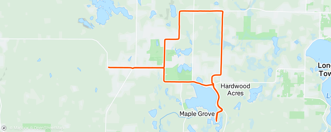 Map of the activity, Lunch Ride