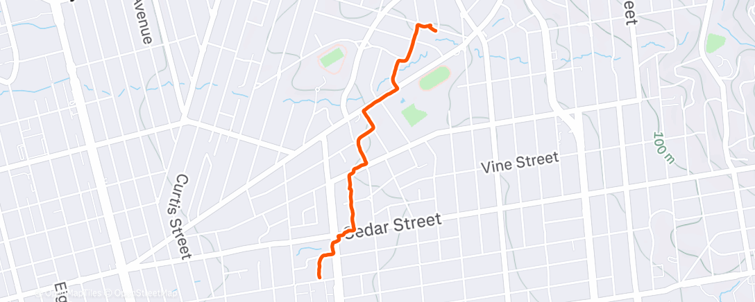 Map of the activity, Afternoon Walk