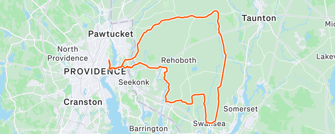 Map of the activity, Afternoon Ride