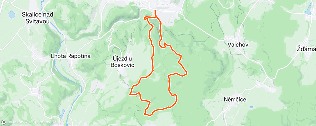 Map of the activity, BB Boskovice #1