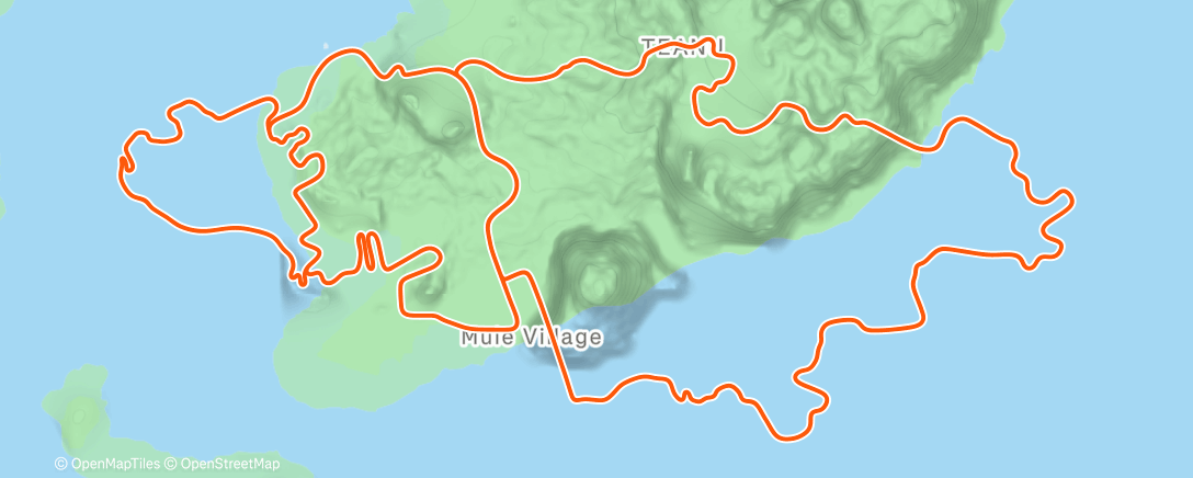 Map of the activity, Zwift - Wytrzymałość tlenowa S2 (-8W) on Triple Flat Loops in Watopia