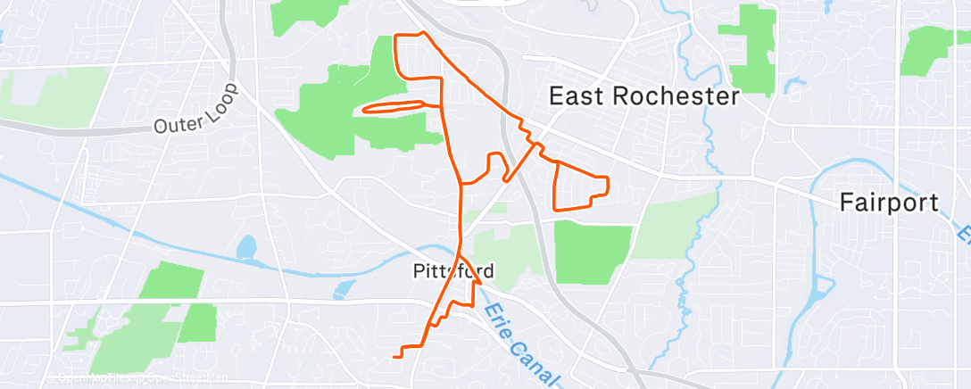 Map of the activity, Morning Run