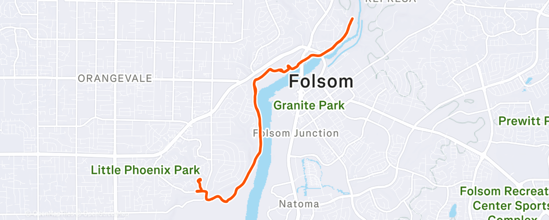 Карта физической активности (Afternoon Run)