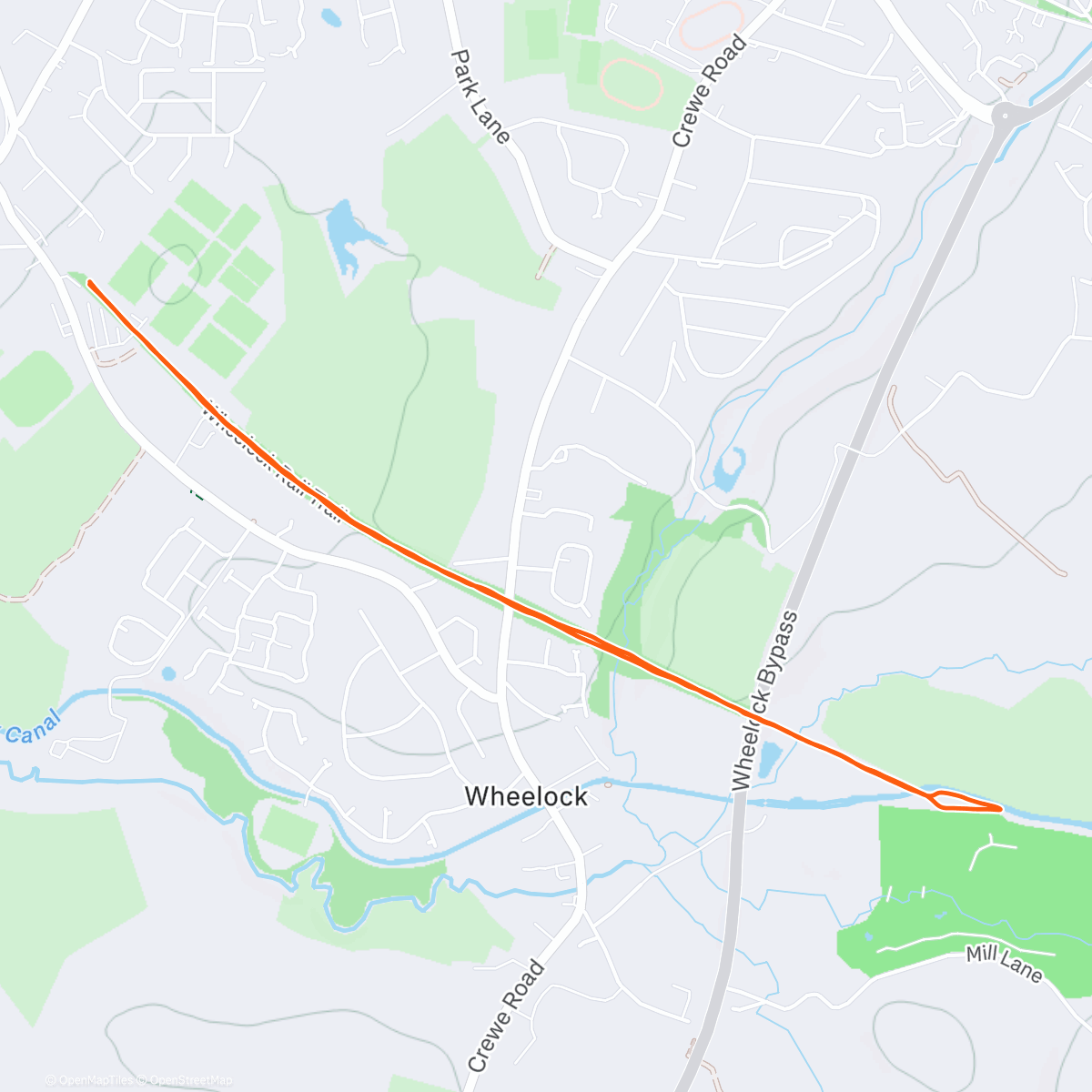 Map of the activity, Lunch Run