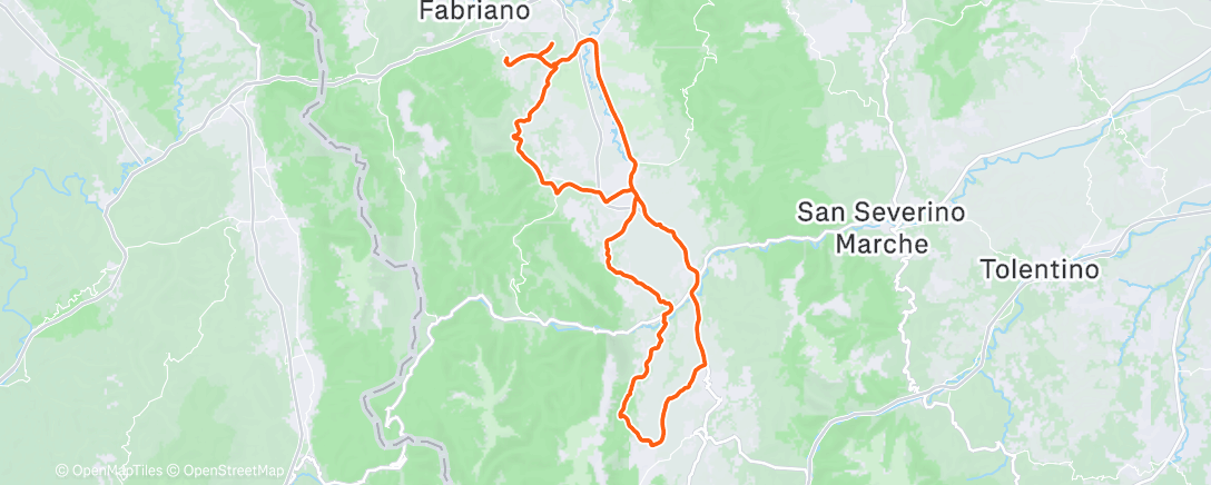 Map of the activity, Pedalata mattutina
