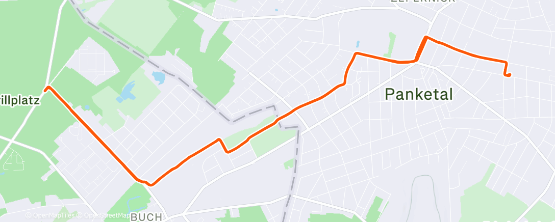 Map of the activity, Fahrt am Morgen
