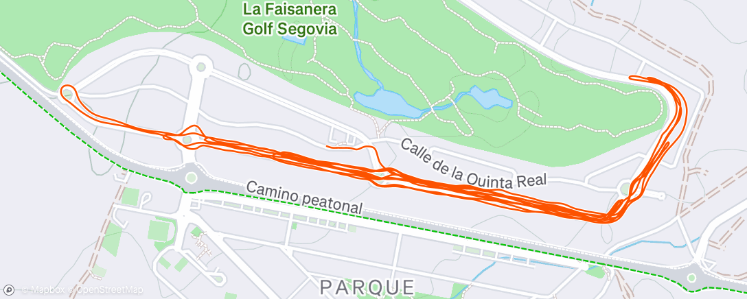 Map of the activity, Carrera de tarde
