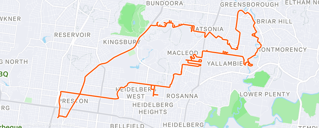 Карта физической активности (Morning Ride)