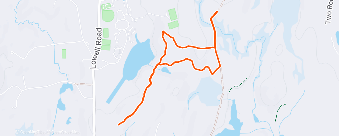 Map of the activity, Afternoon Trail Run