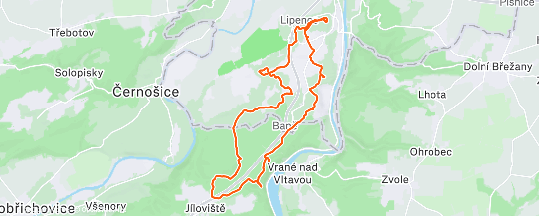Map of the activity, Morning Trail Run