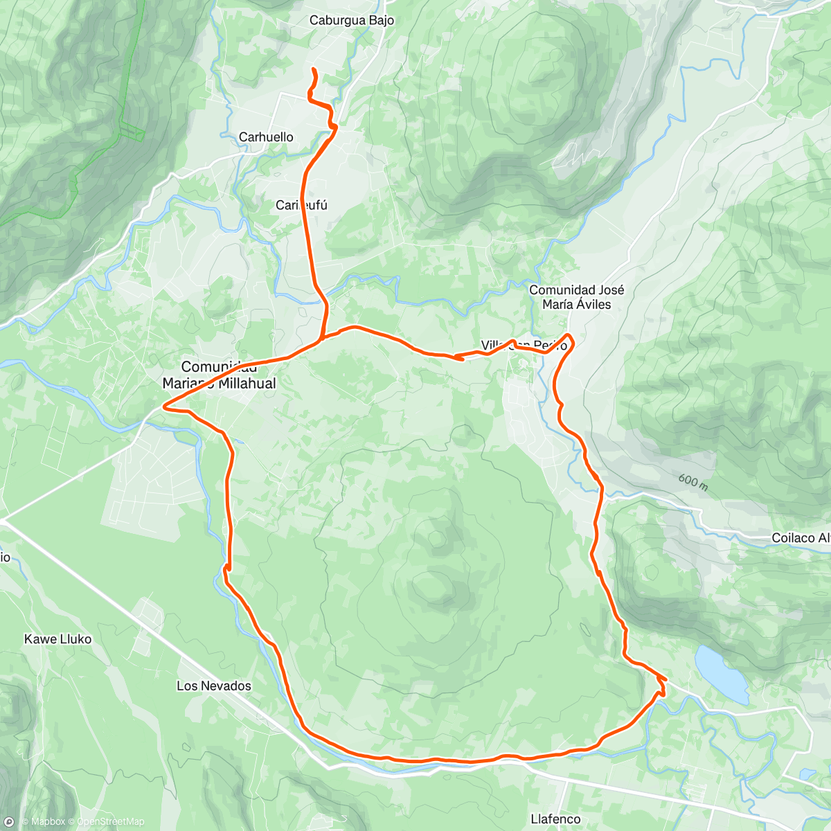 Map of the activity, Bicicleta nocturna