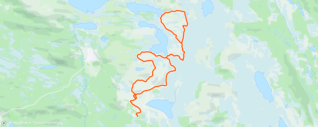 Map of the activity, Skitur på Sjusjøen