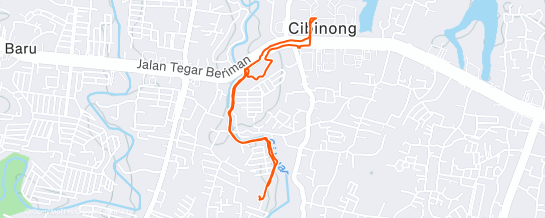Map of the activity, Morning Walk