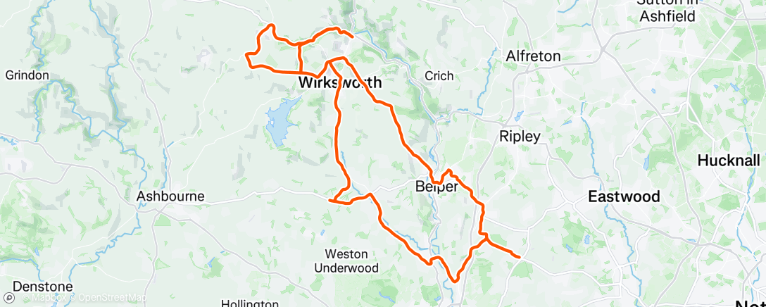 Map of the activity, Morning Ride