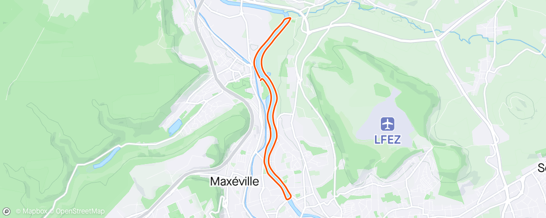 Map of the activity, Course à pied CAC
5 fois 5 min