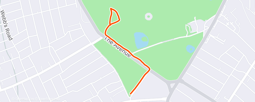 Map of the activity, Morning Run