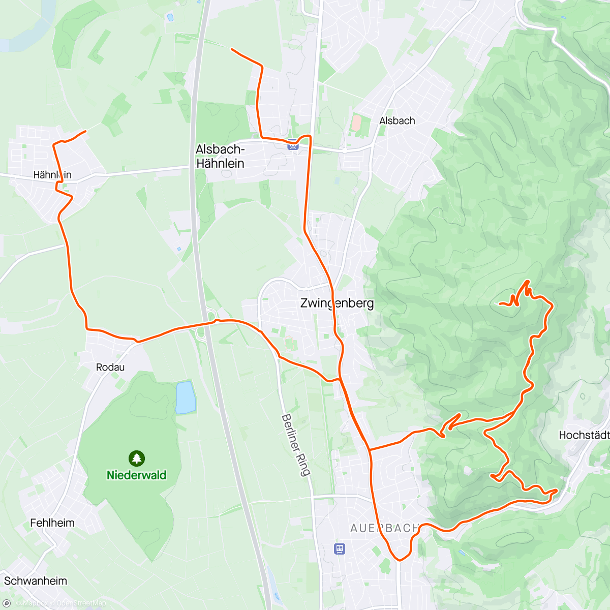 Map of the activity, Melibokus #2, Hessen, Germany