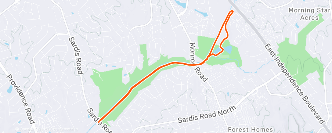 Map of the activity, VO2-Max Treppe