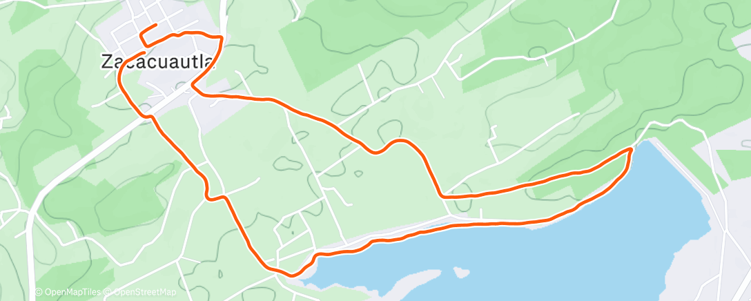 Map of the activity, Afternoon Run