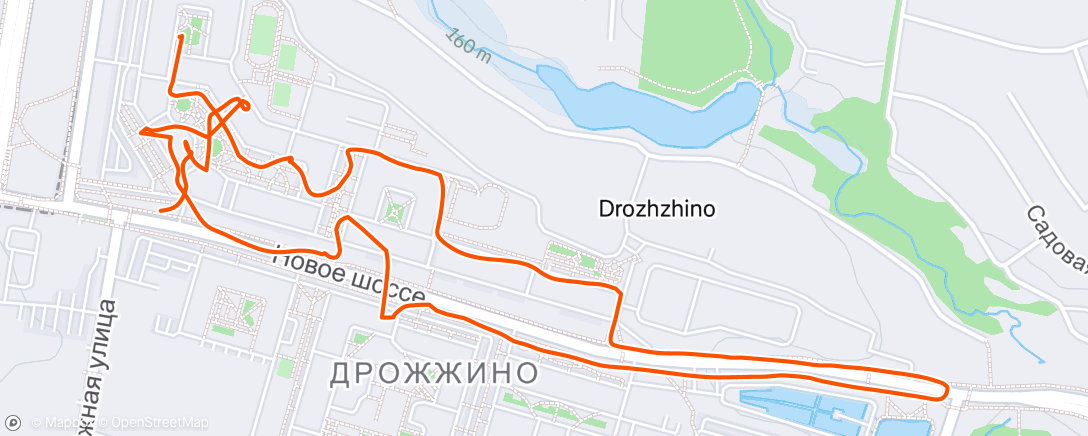 Map of the activity, Дневная прогулка