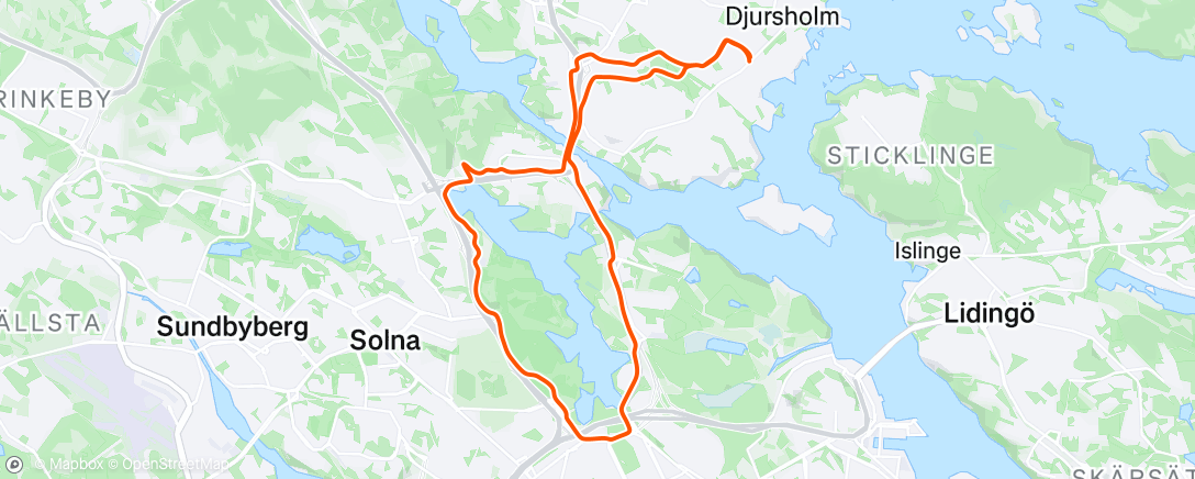 Map of the activity, Afternoon Ride